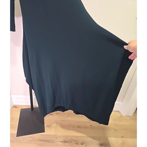 NWT Bryn Walker Forest Green Lagenlook Barrel Midi Dress 2X Minimalist Modest ✨ - Picture 8 of 8